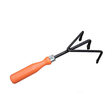Garden hand cultivator with PVC grip